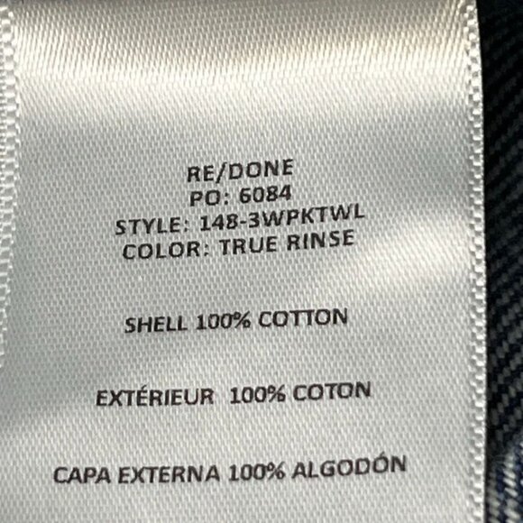 RE/DONE 70s' Wide-Leg Jeans Size 31 Dark Wash Flat Front Coin Pockets Mom Jeans - Picture 8 of 11